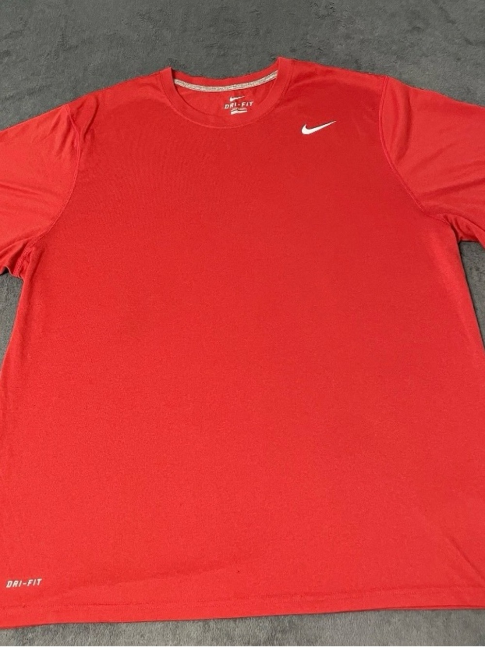 Nike Dri Fit Shirt Mens XXL Red Short Sleeve Crew Neck Athletic Activewear